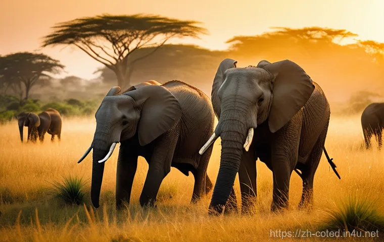 코트디부아르 코모에 국립공원 - Prompt 1: Savanna Serenity at Dawn**