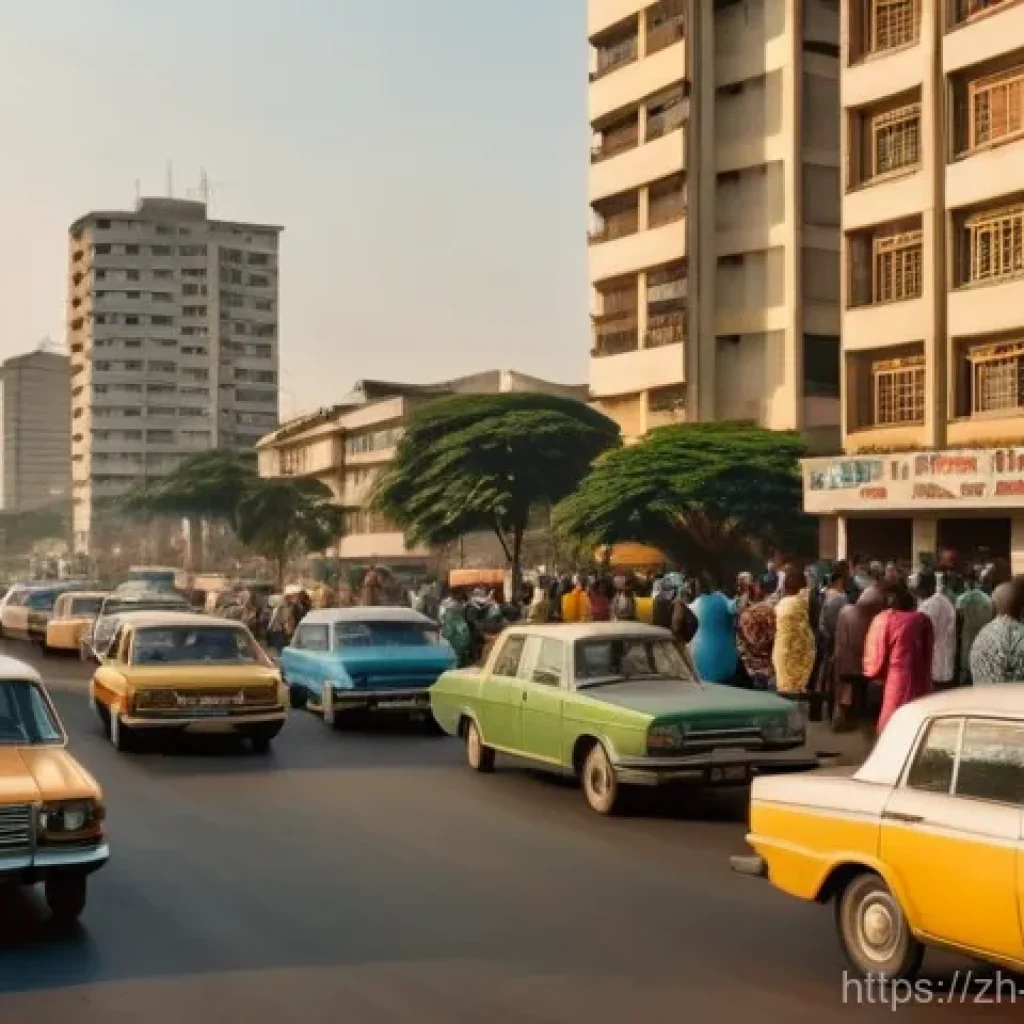 코트디부아르 내전 원인과 결과 - A bustling street scene in Abidjan, Ivory Coast, during its economic boom in the late 20th century. ...