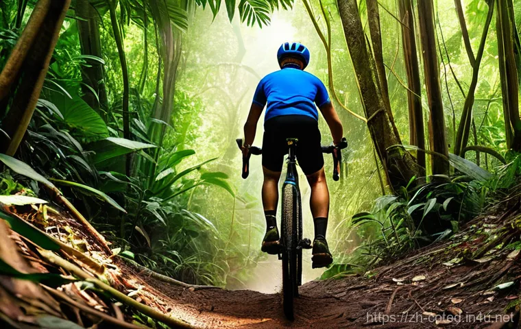 코트디부아르에서 자전거 여행하기 - **Prompt 2: Rural Village Encounter**
    "A friendly cyclist, dressed in a practical t-shirt, short...